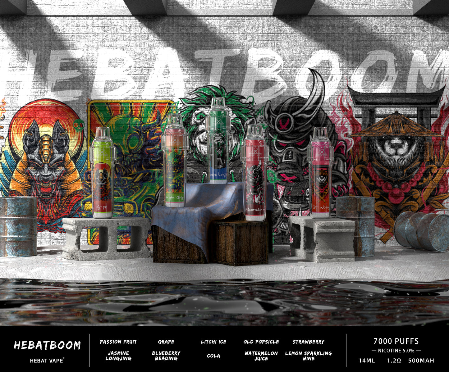 喜貝Hebat拋棄式7000口🔥 大容量7000口拋棄式電子菸-VAKA糖果雲煙館