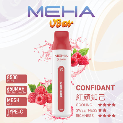 【MEHA魅嗨8500口拋棄式】 一次性8500口puffs電子煙/新款魅嗨小白條電子煙-VAKA糖果雲煙館