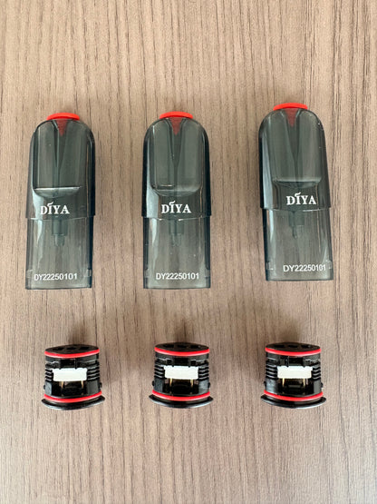 【 DIYA叮啞私模空彈】茶色半透明空殼/一代上下分類式煙彈殼 100入組 適配一代主機/台灣現貨秒發