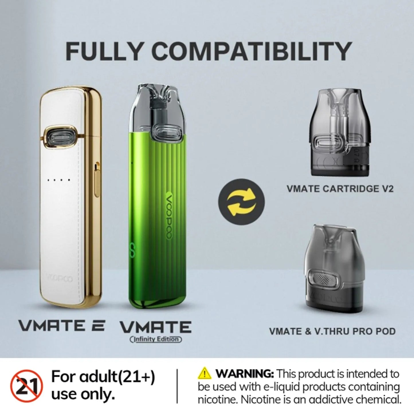 VOOPOO VMATE Infinity Edition主機套装空煙彈替換裝 17W功率 -VAKA糖果雲煙館