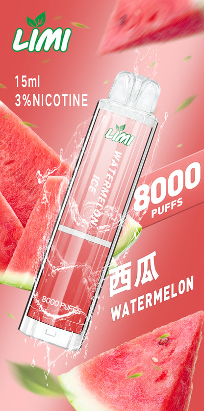 【LIMI發光拋棄式】🔥 8000口PUFFS電子煙-新品辣妹拋棄式/發光棒 一次性大容量熒光棒電子煙✨-VAKA糖果雲煙館