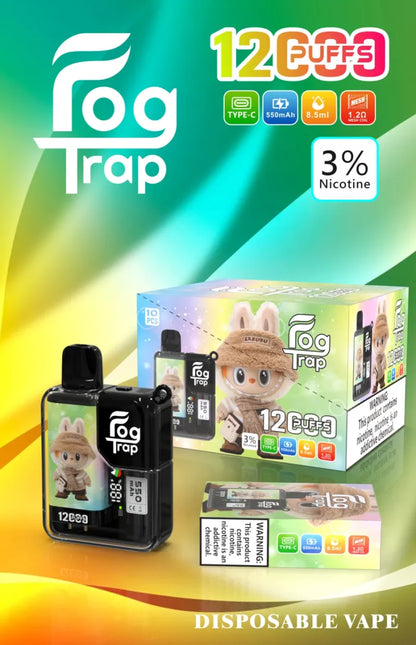 Fog Trap 拉布布・蠟筆小新聯名款系列12000口大容量拋棄式電子煙 | 10 款口味 8.5ml-VAKA糖果雲煙館