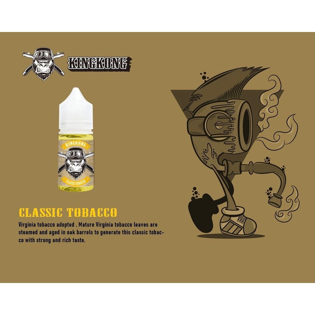 KING KONG 大猩猩煙油 | 金剛煙草系列電子煙油30ml/40mg | 不涼小煙油-VAKA糖果雲煙館